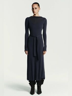 Zara Double Belt Effect Tie Dress